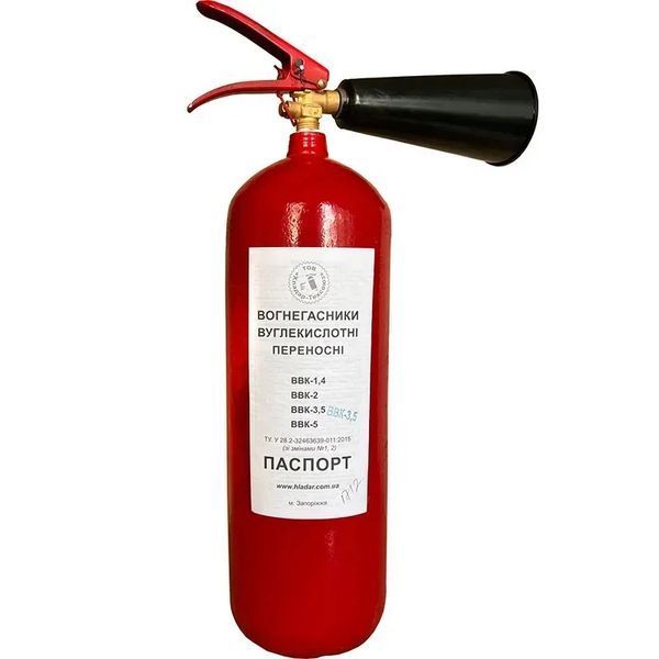 Вогнегасник вуглекислотний ВВК-3,5 (ОУ-5) 000013403 фото